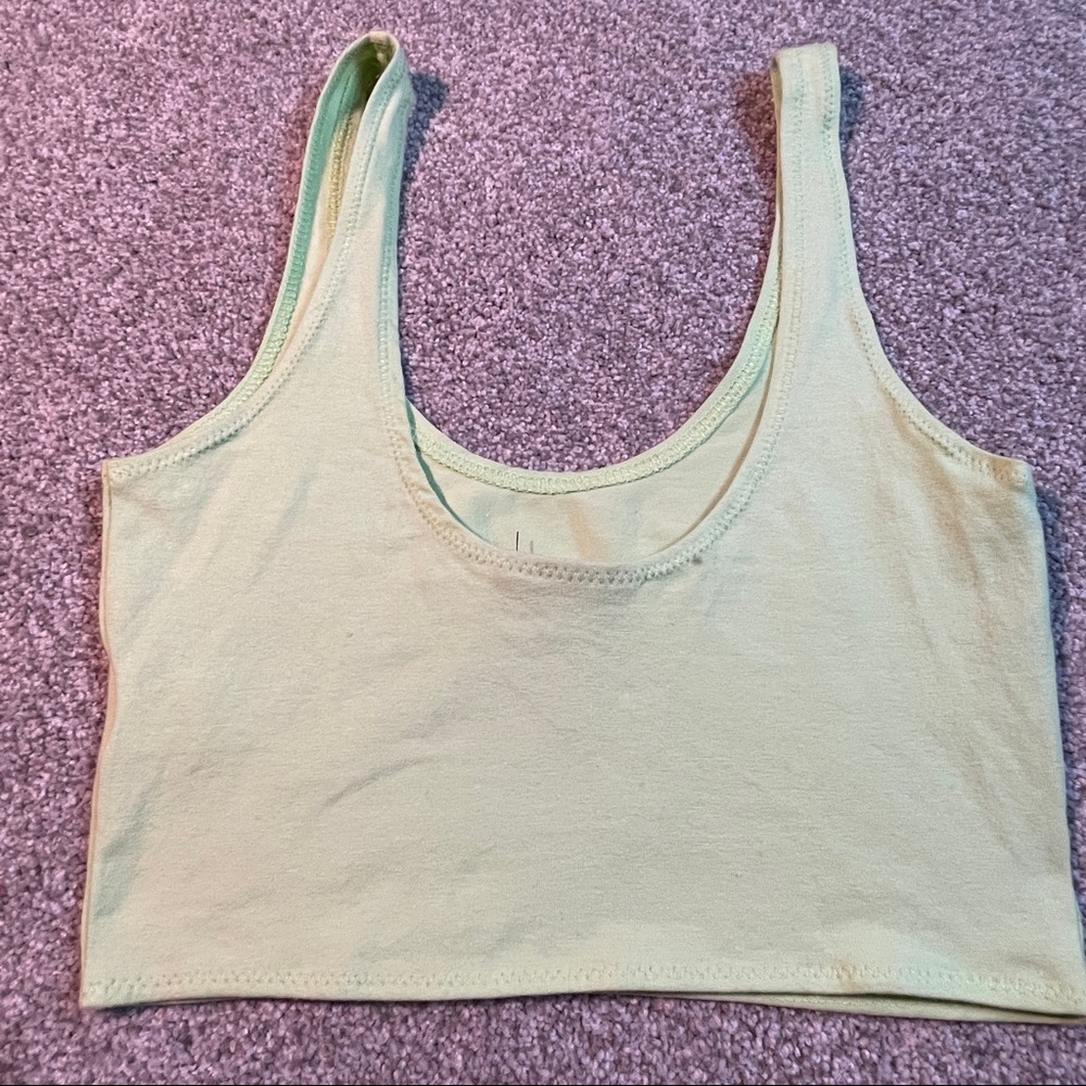 TOPSHOP Mint Green Tank Top Size 4 - Picture 2 of 4